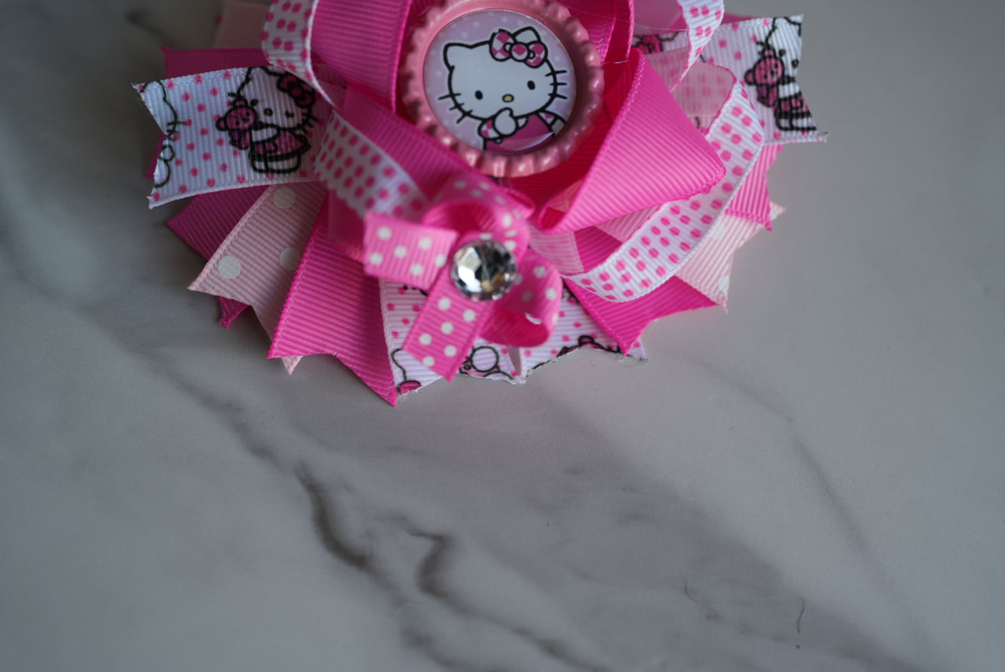 Kitty boutique hair pink polka dots