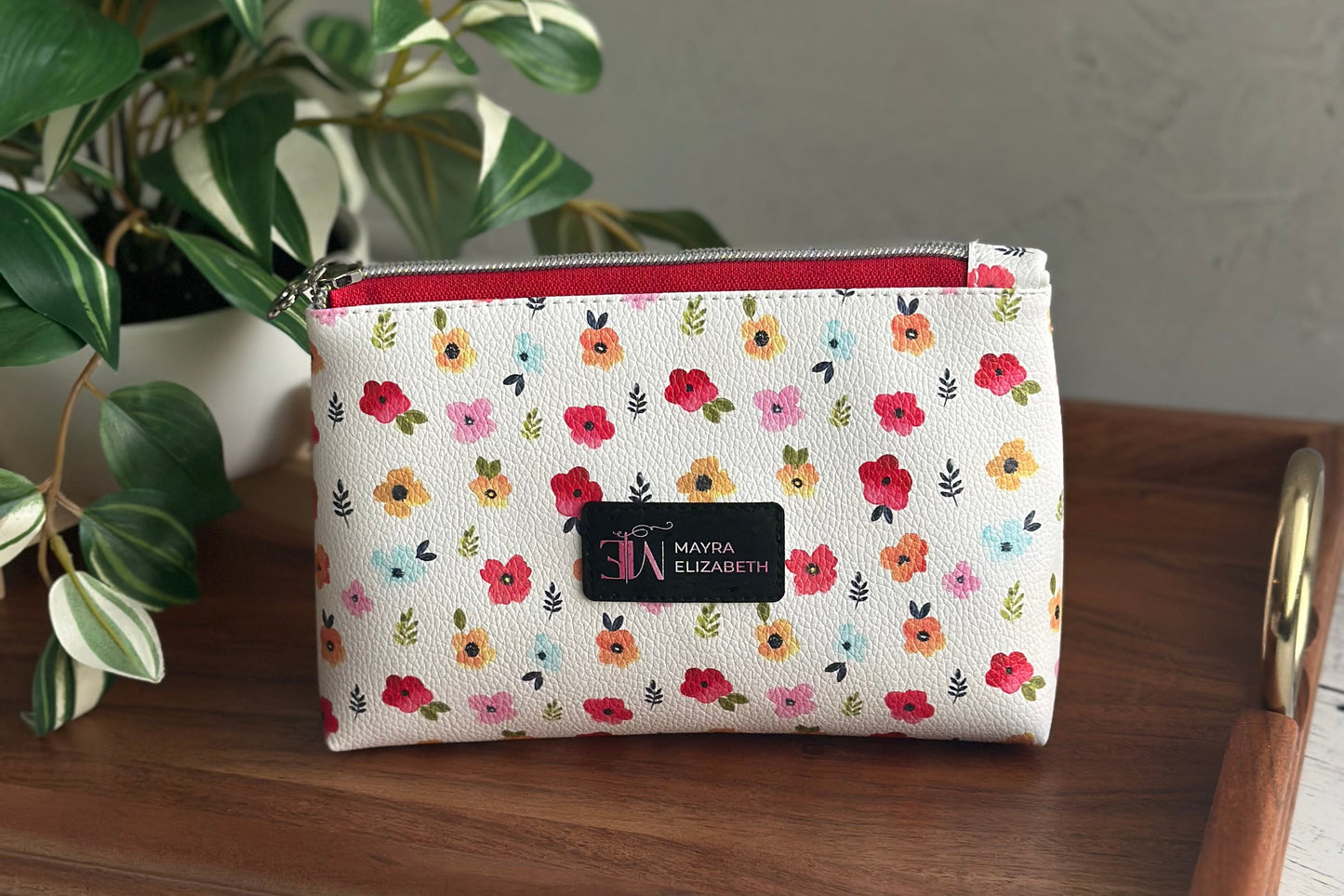 makeup bag petite fleurs print design