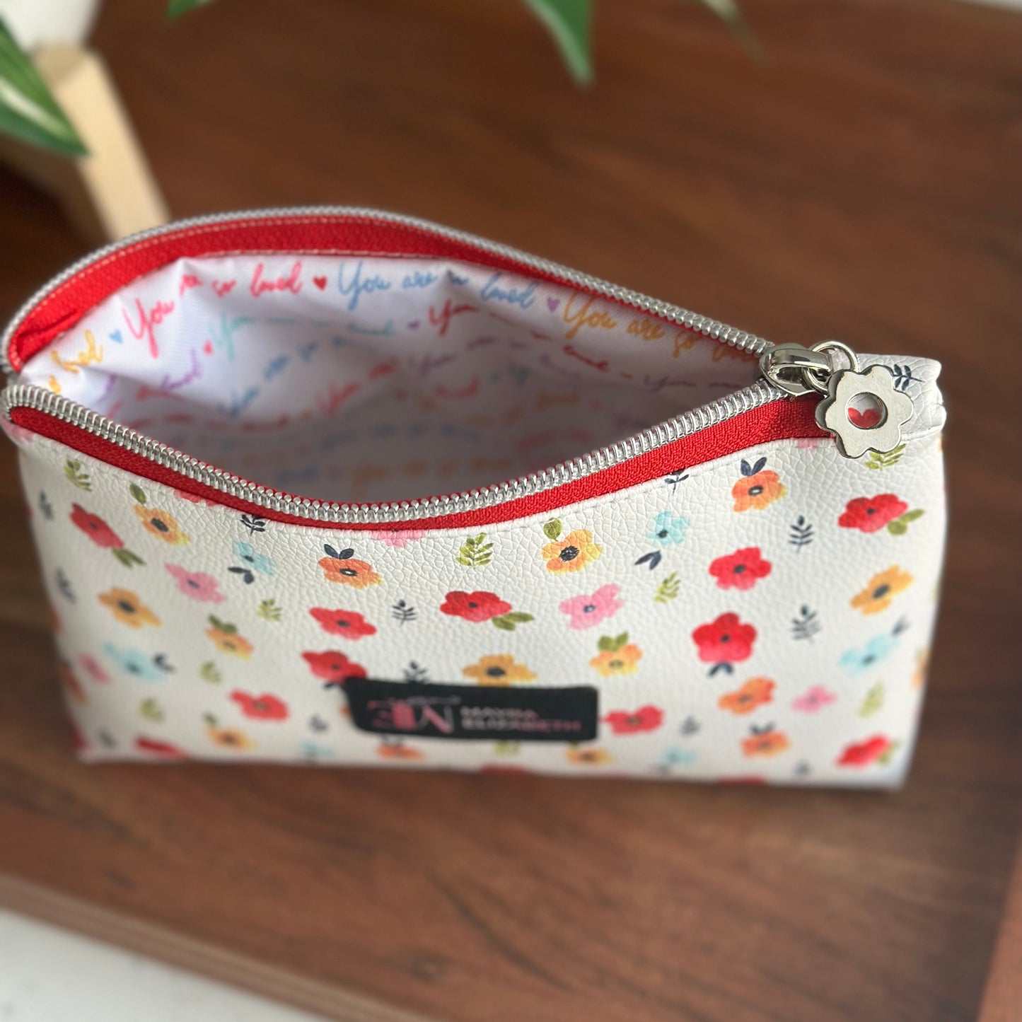 makeup bag petite fleurs print design