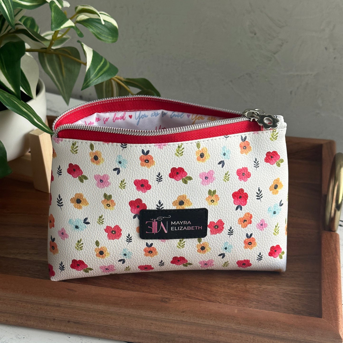 makeup bag petite fleurs print design