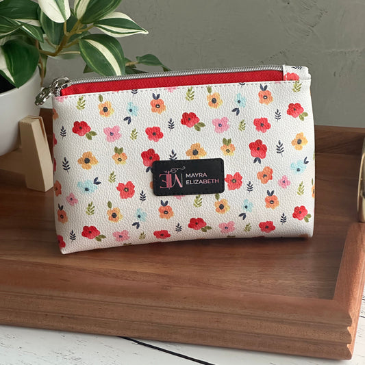 makeup bag petite fleurs print design