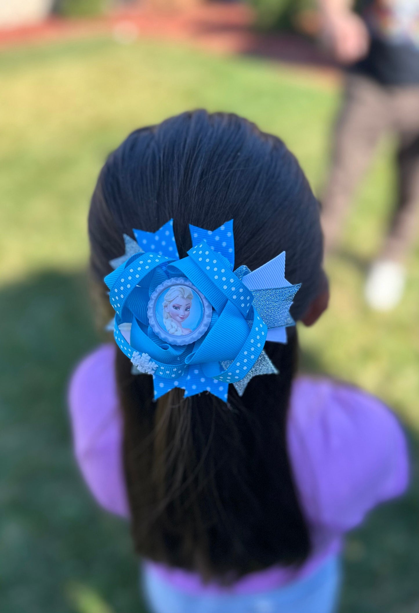 Frozen Elsa boutique Hair Bow