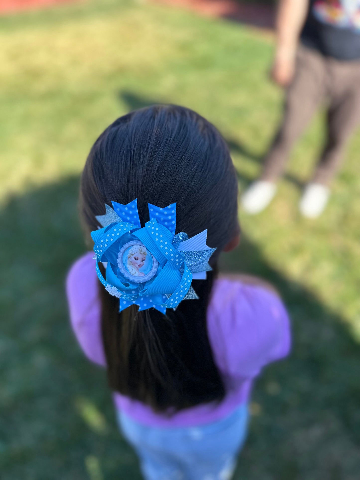 Frozen Elsa boutique Hair Bow