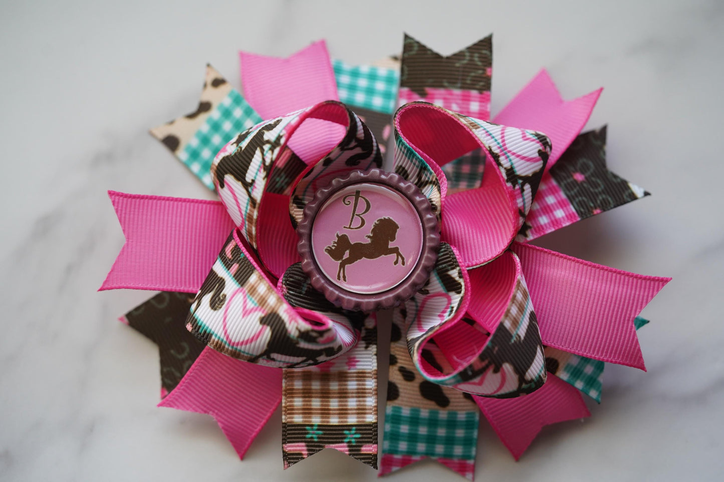 inspired barbie grossgrain ribbon hair bow for little girls