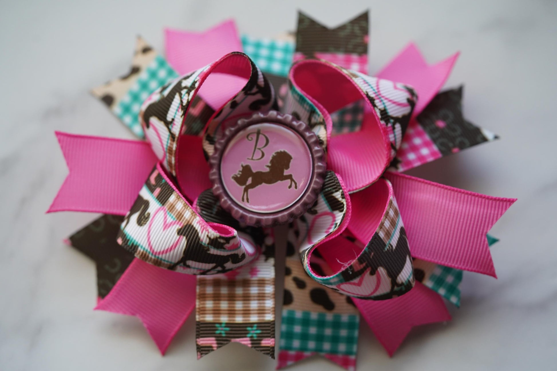 inspired barbie grossgrain ribbon hair bow for little girls