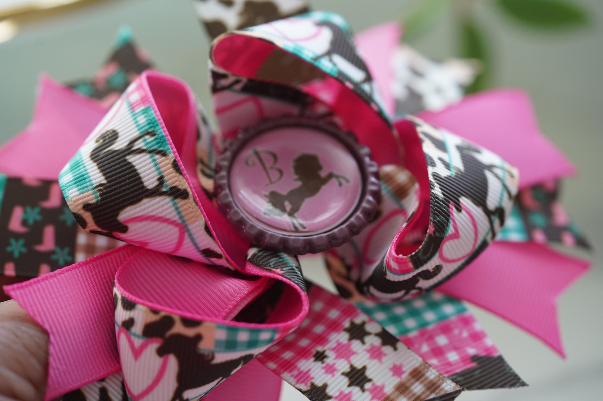 inspired barbie grossgrain ribbon hair bow for little girls