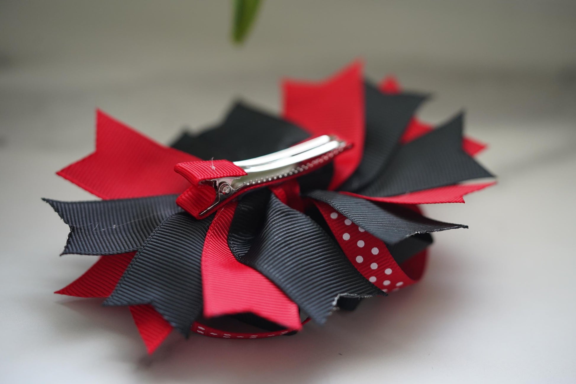 inspired mouse silhouette hair bow for little girl