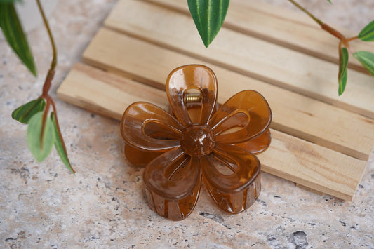 Flower hair claw clip for women