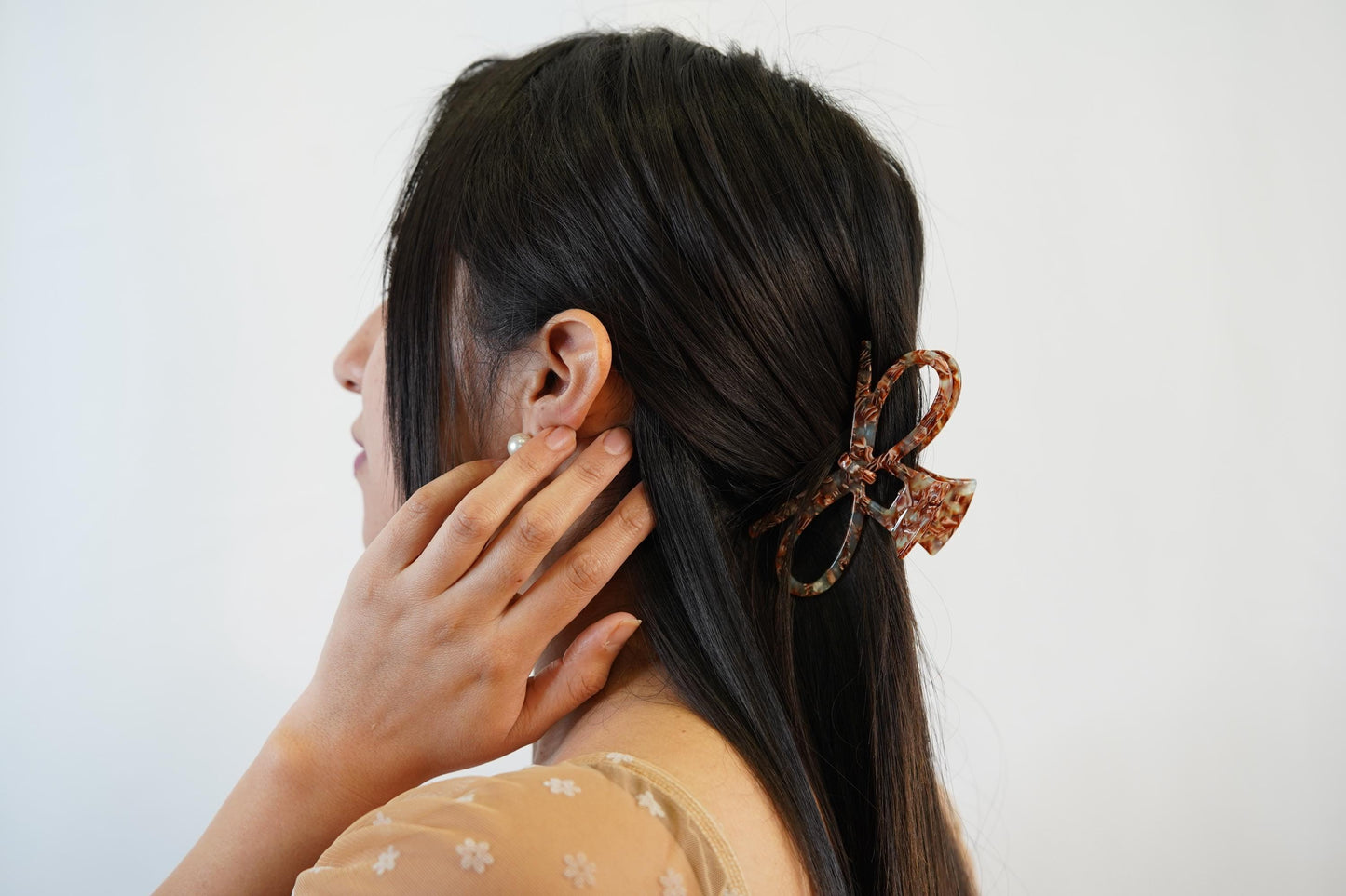 bow acetate hair claw